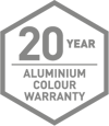 20-year aluminium colour warranty